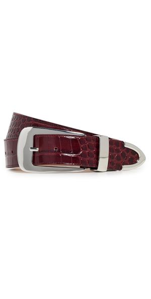 B-Low The Belt Arden Croco Belt Merlot/Silver L