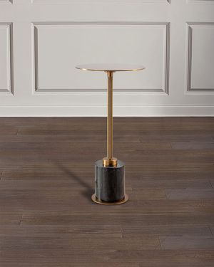Parliament Antiqued Brass Accent Table