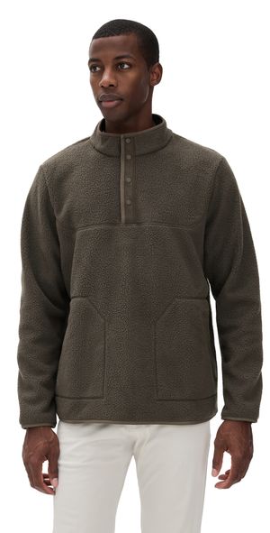 Rhone Fairbanks Fleece Pullover Cafe Noir L