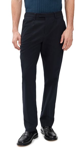 PS Paul Smith Pleated Trousers Dark Navy 34