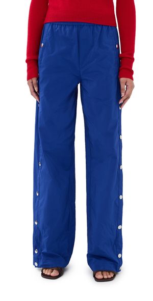 Tibi Nylon Snap Pull On Joggers Blue L