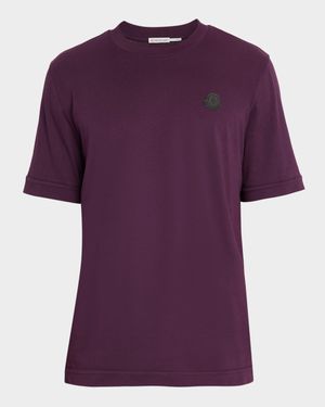 Men's Leather Logo Crewneck T-Shirt