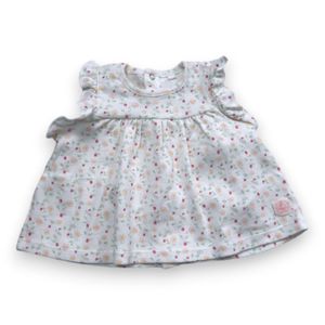 Petit Bateau - Seconde Main - Robe bébé blanc - 3 mois - Taille 3M - Blanc