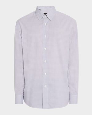 Men's Cotton Micro-Check Sport Shirt
