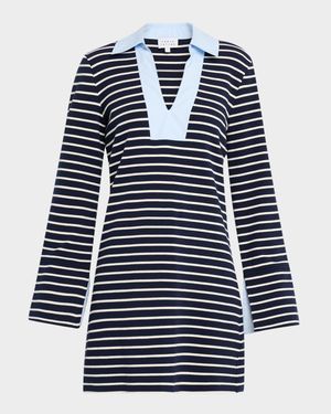 Whitney Stripe Long-Sleeve Mini Dress