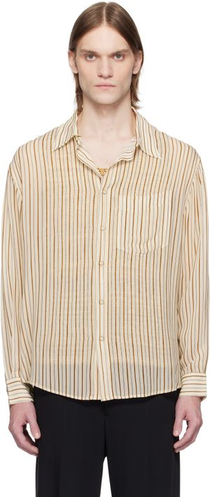 CMMN SWDN Beige Kai Sheer Shirt
