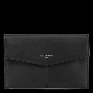 Le Tanneur - Pochette enveloppe en cuir lisse - Taille Unique - Noir