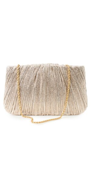 Loeffler Randall Brit Flat Pleated Pouch Champagne One Size