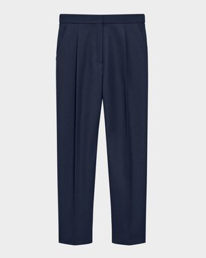Pleated Tapered Ankle Pants