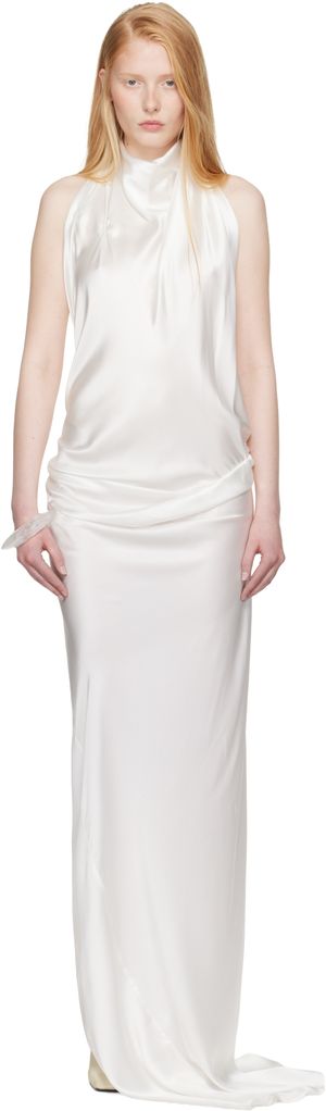 AARON ESH SSENSE Exclusive Bridal Capsule Halter Evening Midi Dress