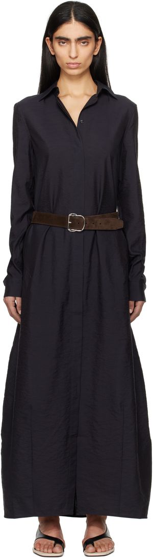 TOTEME Navy Parachute Maxi Dress