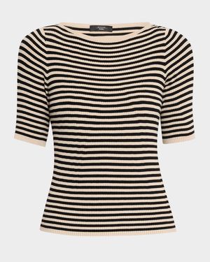 Waser Striped Rib Knit Top