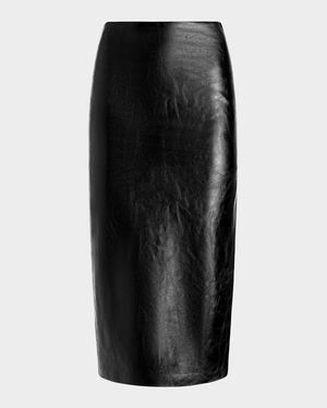 Maeve Vegan Leather Slip Skirt