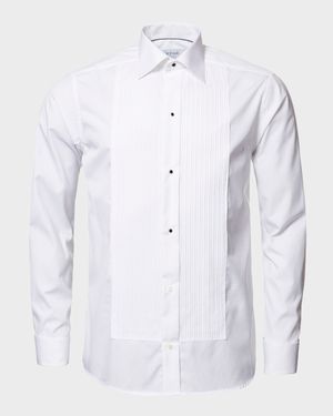 Contemporary-Fit Pleated Bib Formal Shirt
