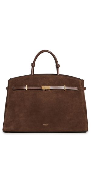 DeMellier The Hudson Mocha Suede And Mocha Smooth One Size