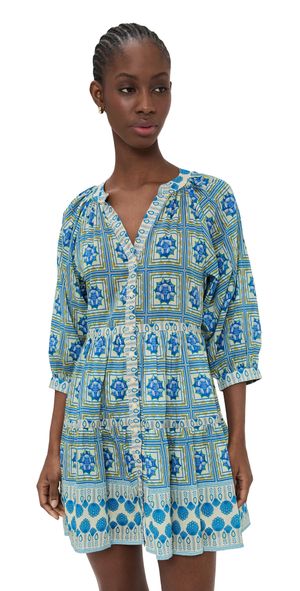 Bell Clara Mini Dress Blue Yellow Moitf S