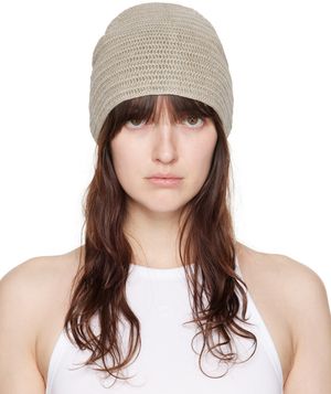 Filippa K Green Crochet Beanie
