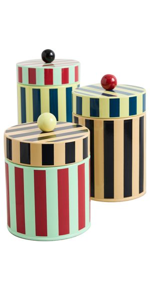 Dusen Dusen Striped Cannisters Multi Stripe One Size