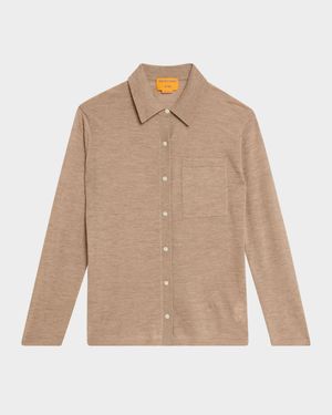 Showtime Cashmere Collared Button-Front Shirt
