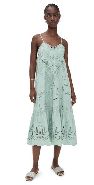 Sea Iyla Soutache Slip Midi Dress Blue L