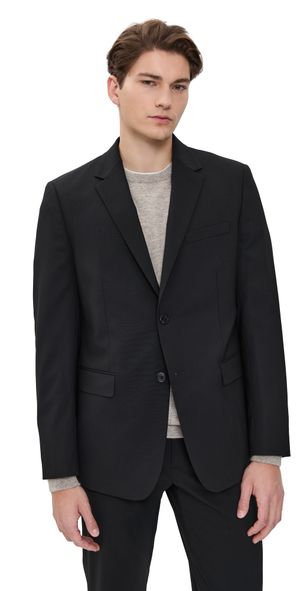 Theory Chambers Stretch Wool Blazer Deep Black 38R