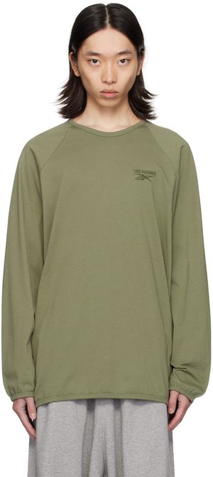 Hed Mayner T-shirt à manches longues vert édition Reebok