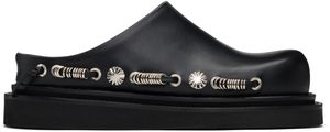 Toga Pulla Black Leather Slip-on Loafers