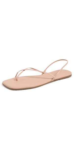 TKEES Square Toe Millie Sandals Nude Beach 10