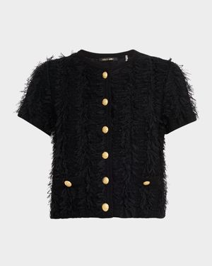 Swift Fringed Button-Down Sweater