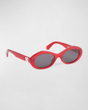 Men's Edison Acetate Oval Sunglasses