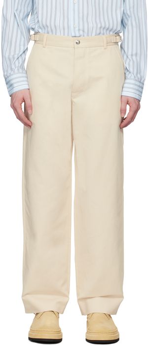 JACQUEMUS Pantalon Jean blanc cassé - Les classiques