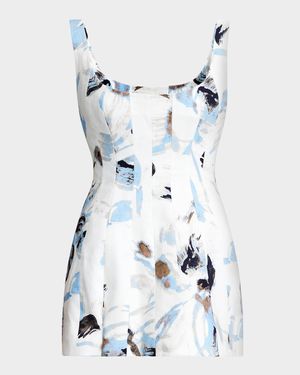 Rosalie Printed Sleeveless Mini Dress