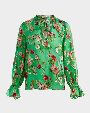 Moranne Tie-Neck Blouse