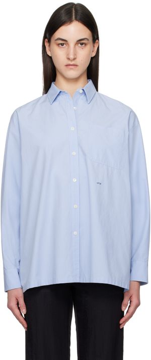 Nothing Written Blue Oversized NW Logo Shirt