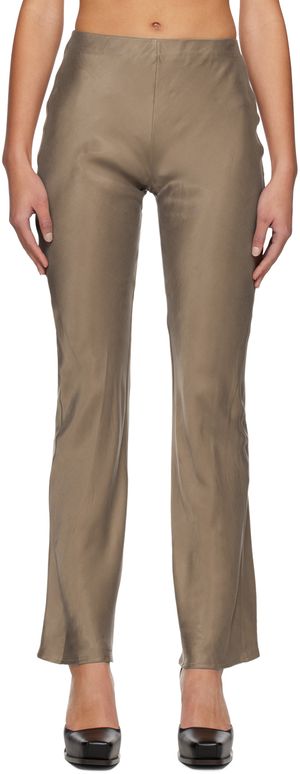 Yuzefi Pantalon asymétrique brun