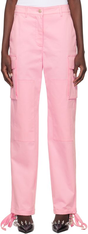 Moschino Jeans Pink Panel Cargo Pants