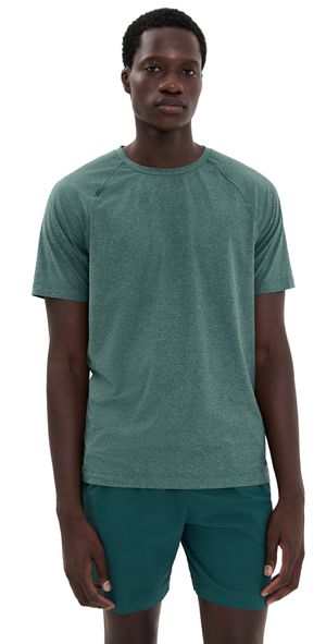 Rhone Reign Short Sleeve Moss Green Heather XL