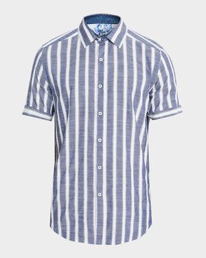 Men's Preston Stripe Short-Sleeve Shirt
