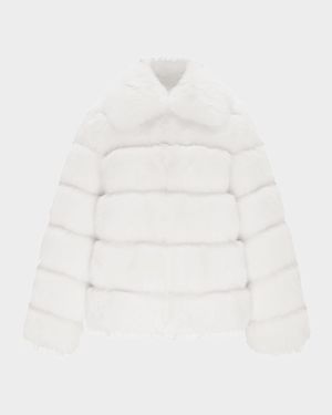 Fur-Free Quilted Faux Fox Coat