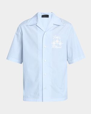 Men's Starburst Logo Poplin Camp Shirt
