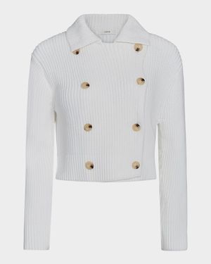 Double-Breasted Sweater Jacket
