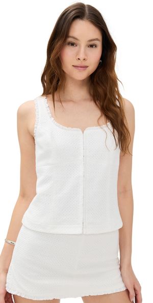 Amanda Uprichard Antonia Top White S
