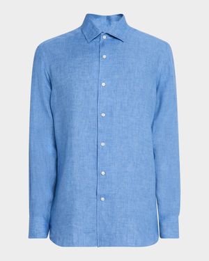 Men's Melange Oasi Lino Sport Shirt