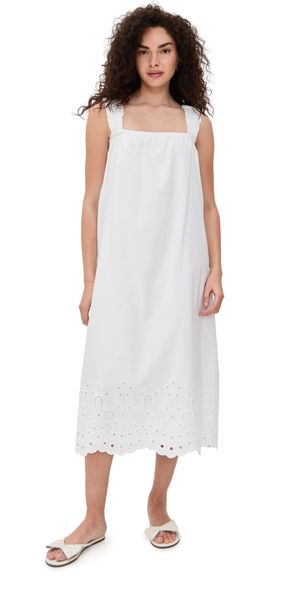 Pixie Market Cotton Eyelet Midi Dress White M