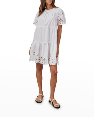 Arielle Eyelet Tiered Mini Dress