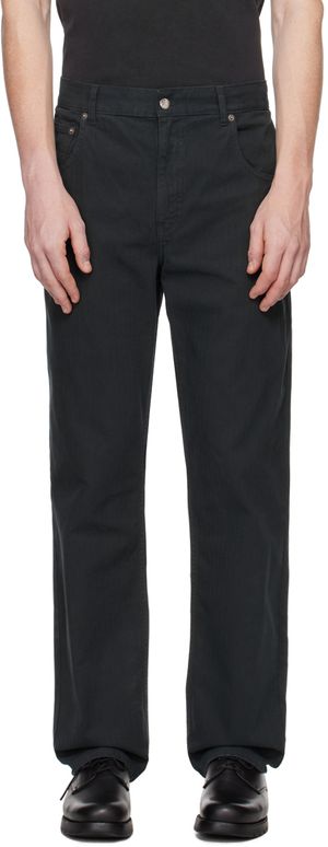 DANCER Black Five-Pocket Trousers