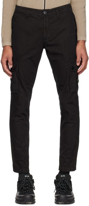 Stone Island Black Patch Cargo Pants