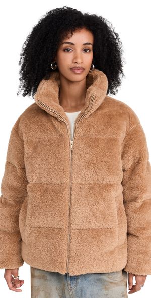 UGG Emmalyn Ugg Fluff Puffer Jacket Camel S