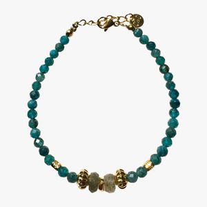 Ginandger - Bracelet apatite et labradorite - Taille Unique - Vert