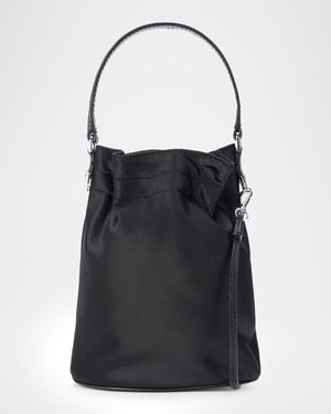 Lila Mini Satin Top-Handle Bag